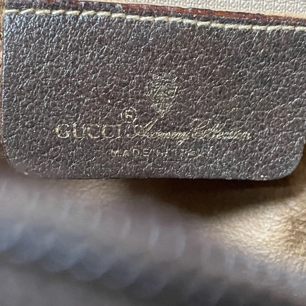 Authentic Vintage Gucci Boston Brown GG Coated Canvas Satchel - Picture 13 of 14